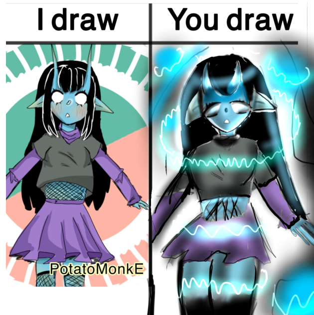 I draw you draw with potatoemonk