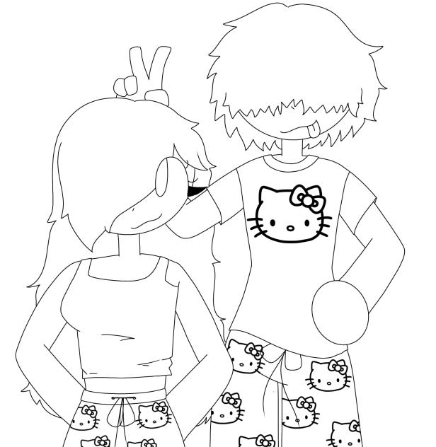 B♡BA and Adrian having a sleepover WIP