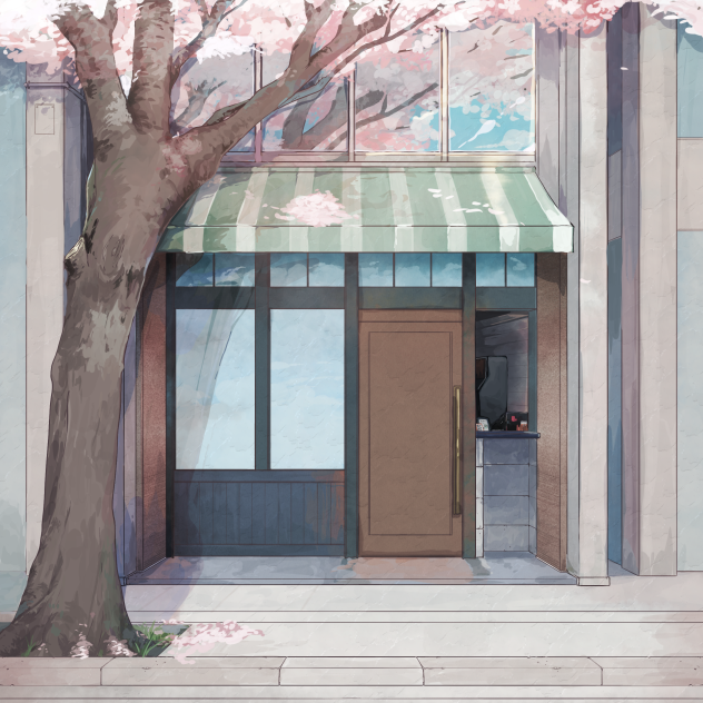 桜のある街