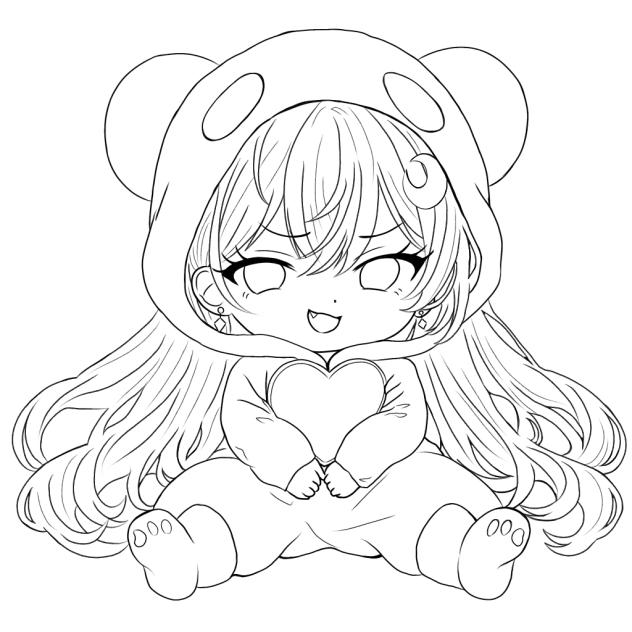 塗り絵＊線画 ＊ 塗ってください ［57］