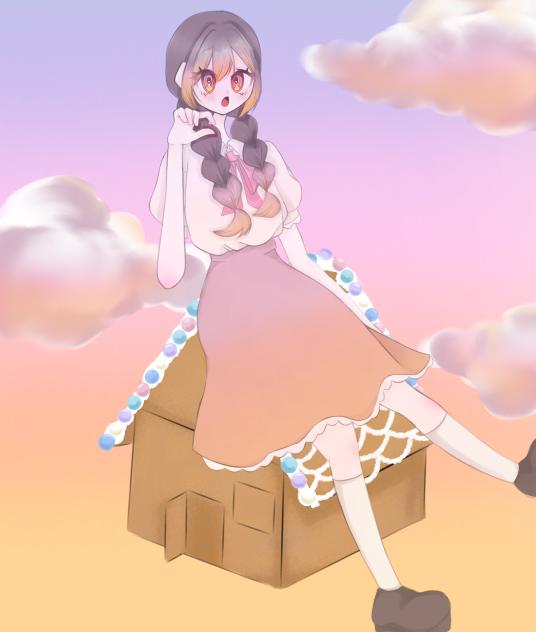 お菓子の家と女の子