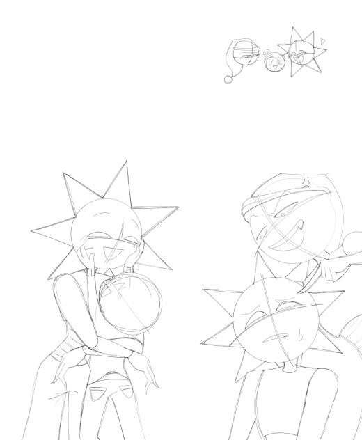 y n sundrop and moondrop sketches