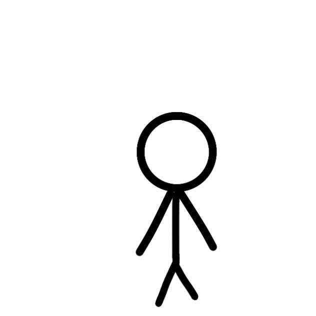 ただ単に棒人間が歩くだけのアニメ