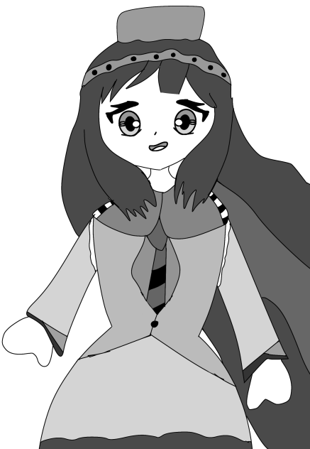 Claire Idneal. (Black and White vers)
