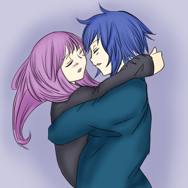 抱き合う