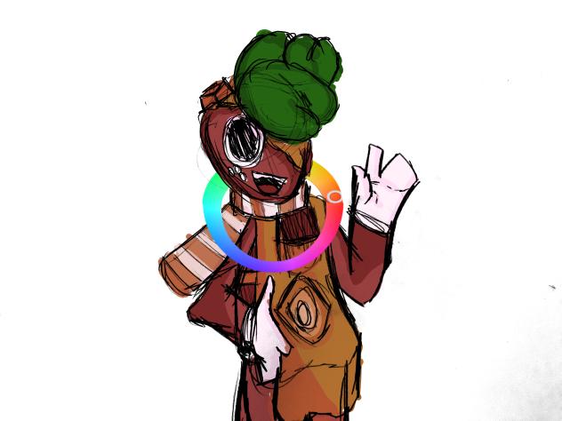 Sprout digitally colored