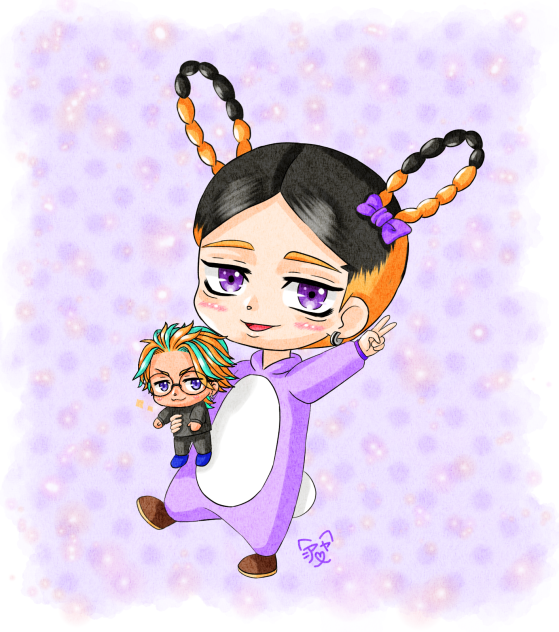 うさぎ蘭とぬいぐるみ竜胆