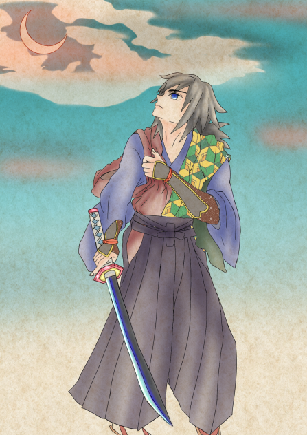 浮世絵風、冨岡さん