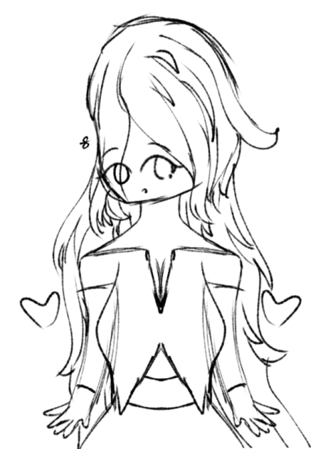Weird Looking Girl Sketch