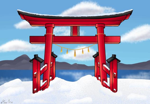 Tazawa Lake Torii