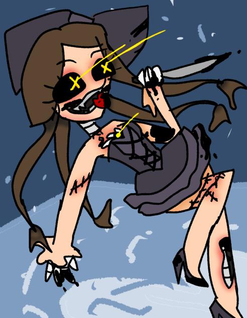 CYN in a fight sene