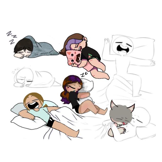 sleeping collab with me - ibisPaint