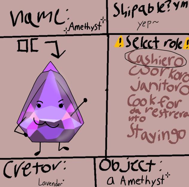 Another character sheet!!💜