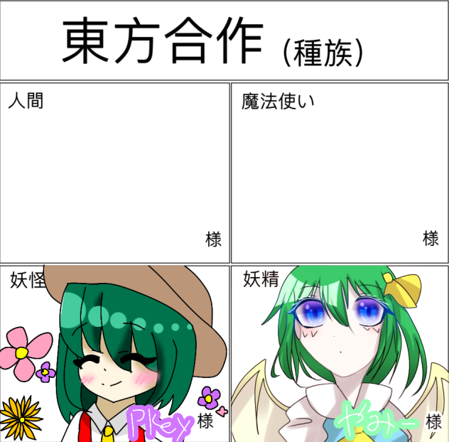 東方種族がっさくー