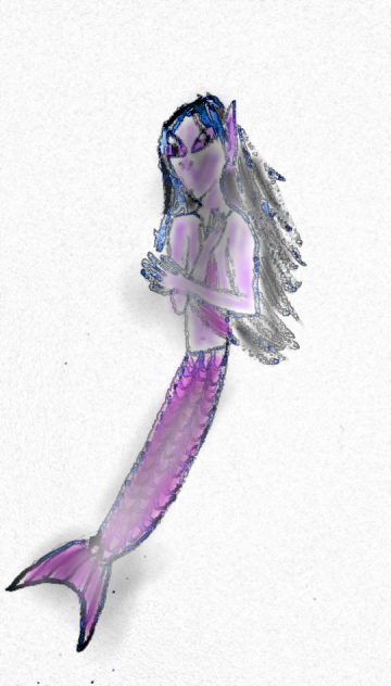 紫の泳ぐ、魔界の人魚