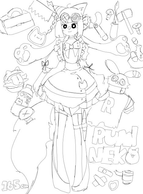 塗り絵大会線画