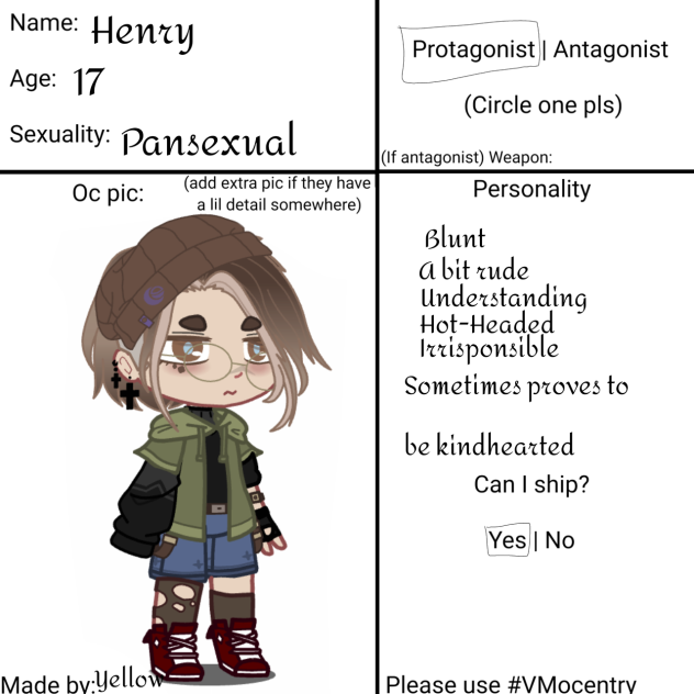 oc for vanished messagers