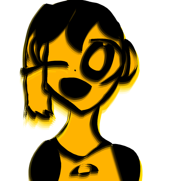 消しゴムスタンプの女の子