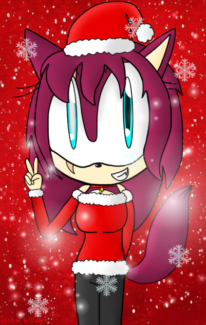 Brandy in her Christmas Outfit. 🎄