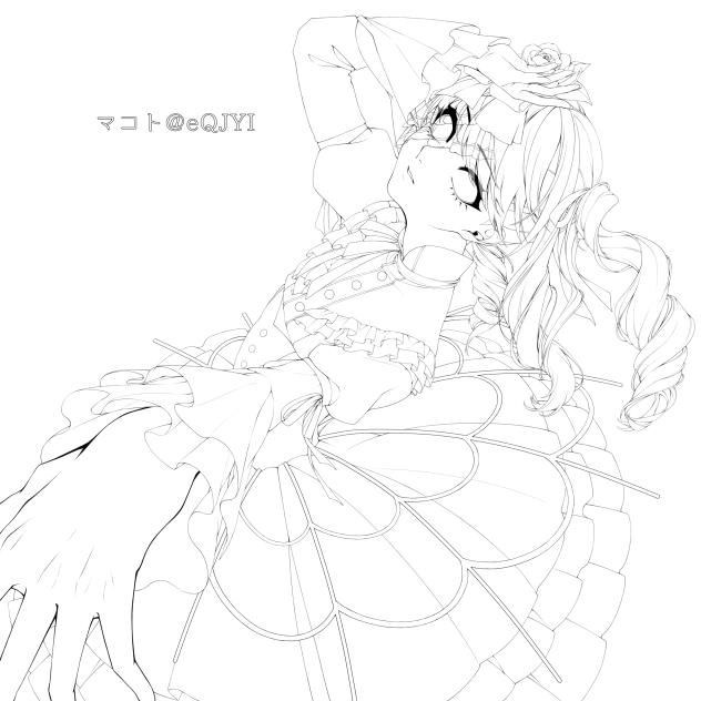 化けの花　線画