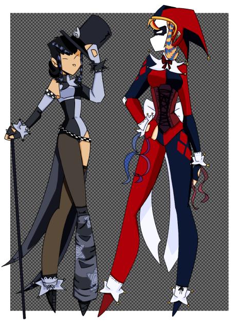 divas. my oc and Harley Quinn