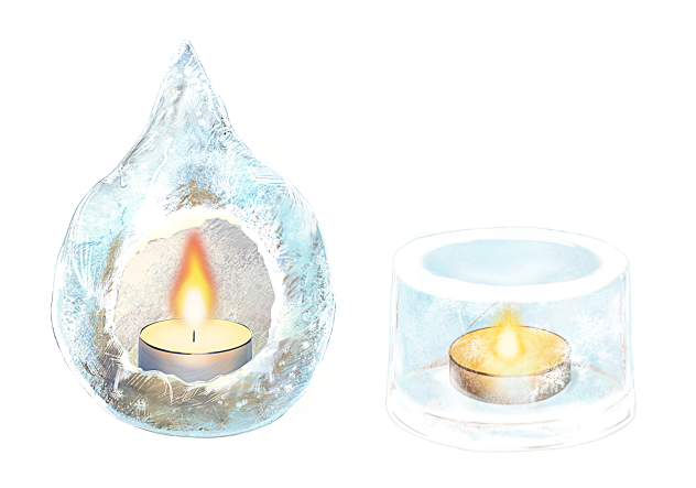 氷のキャンドル