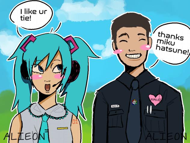 miku and officer rex