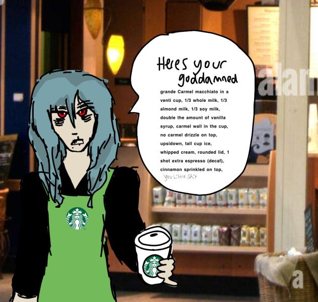 Cringetober 13 - coffee shop au - ibisPaint