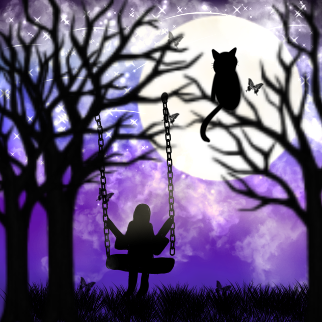 夜の月明かり🌌