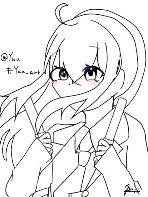 るなさん塗り絵配布