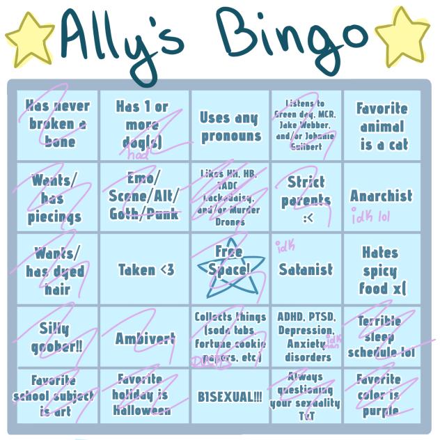 ALLY’S BINGO