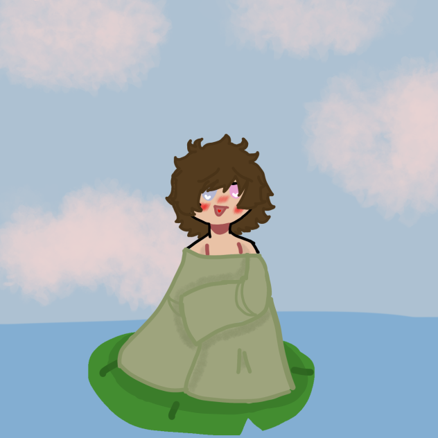 My Oc on a lily pad🐸 - ibisPaint