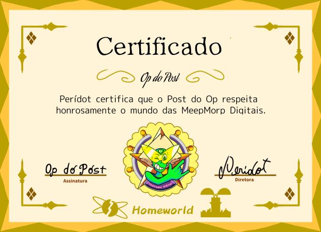 Certificado para o OP no Reddit
