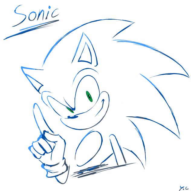 ソニックさん落書き