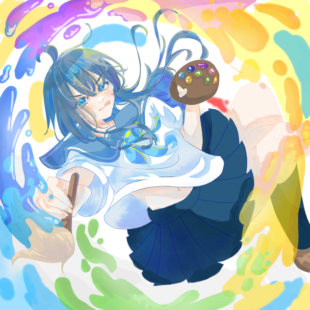 絵の具ばしゃばしゃ