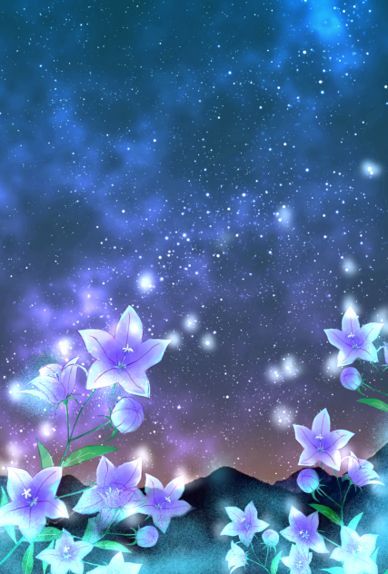 桔梗のある背景２