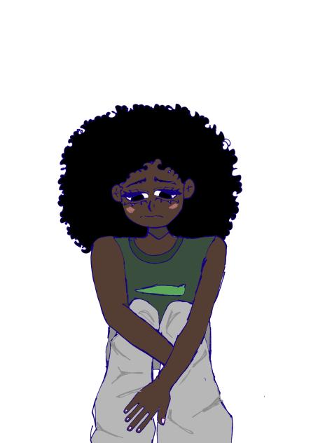 little sad girl
