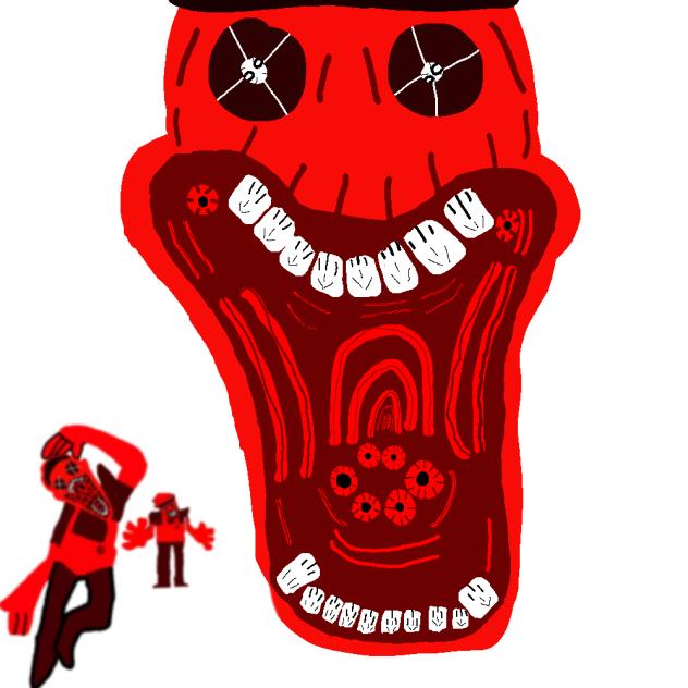 Inside Mr Unreal's mouth