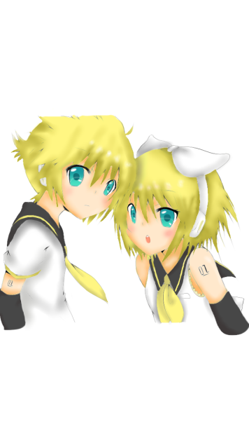 鏡音雙子填色練習