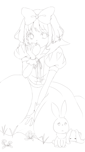 ぬりえ(白雪姫2)