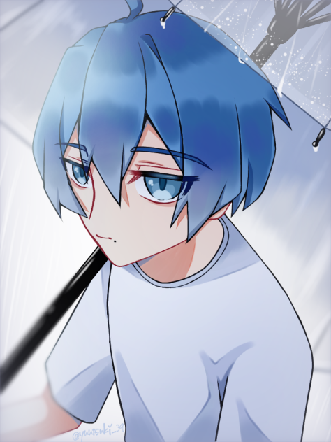 梅雨の紫鶴