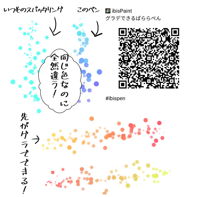 きれいにグラデできるぱららぺん