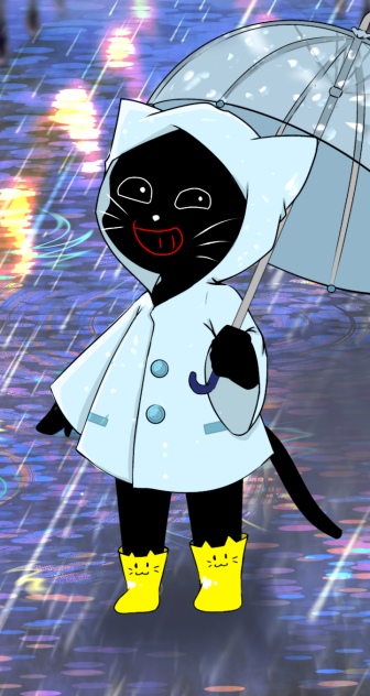 雨とキヨ猫