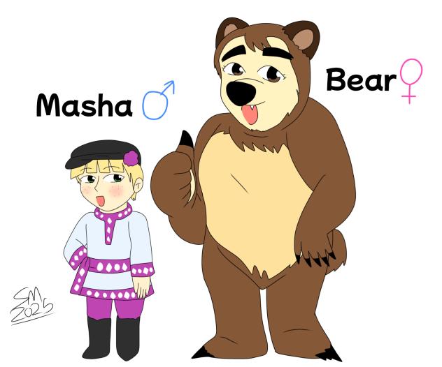 Masha and the Bear Genderbend