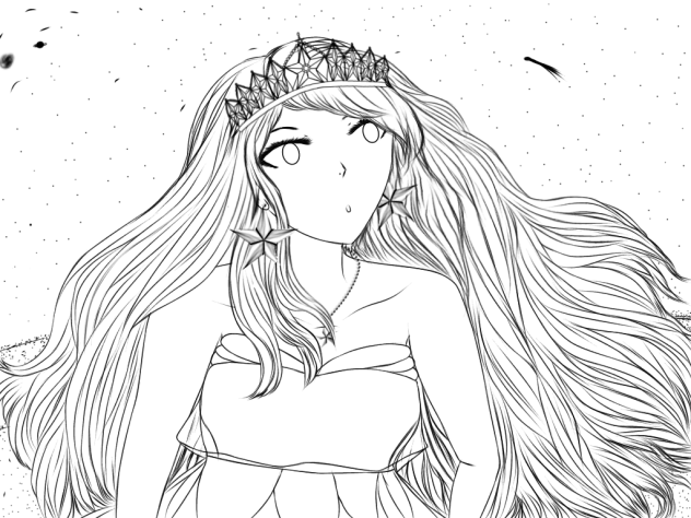 The Pink Wish (coloring page)