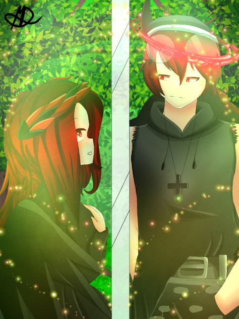 reflecting genderbents (my bff oc)