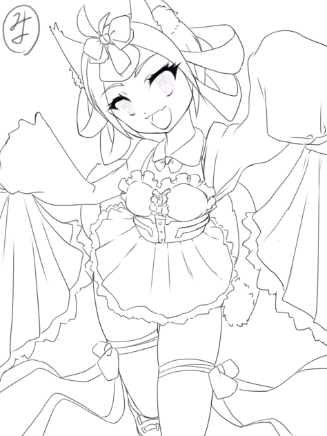 Frill line art