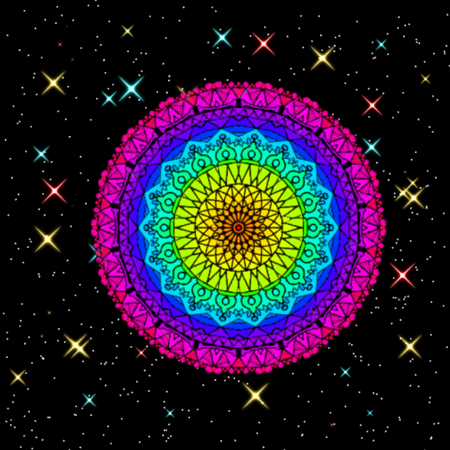 mandala multicolor - ibisPaint