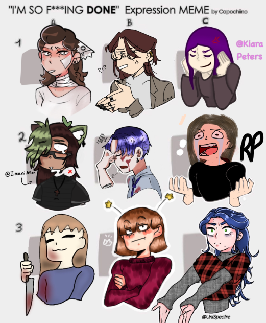 IM SO F   ING DONE collab meme