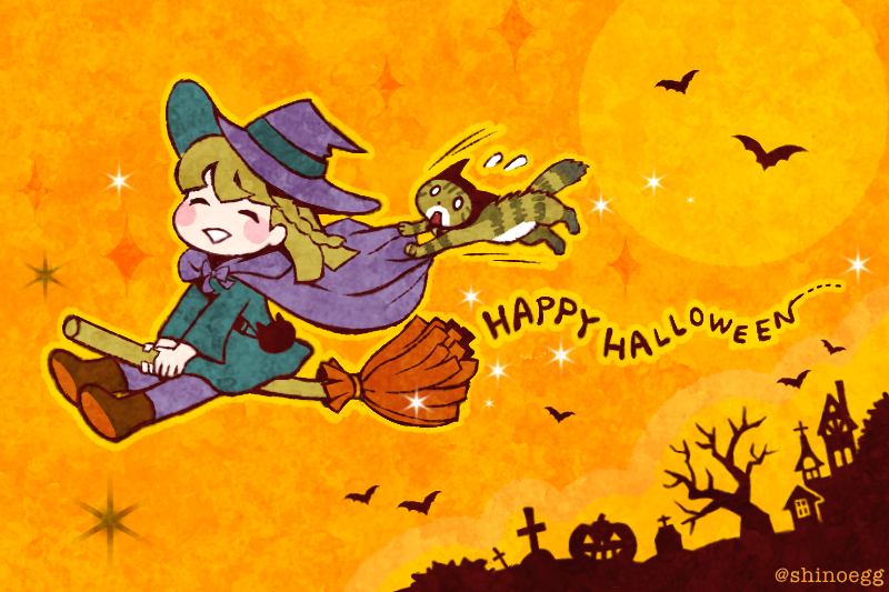 絵本風ハロウィンイラストを描いてみた Ibispaint